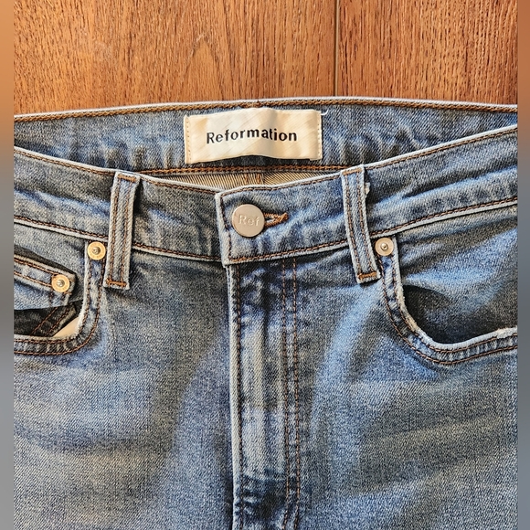 Reformation Ezra Super Stretch HighRise Straight Jeans | Size 27 | Like New - Picture 5 of 8